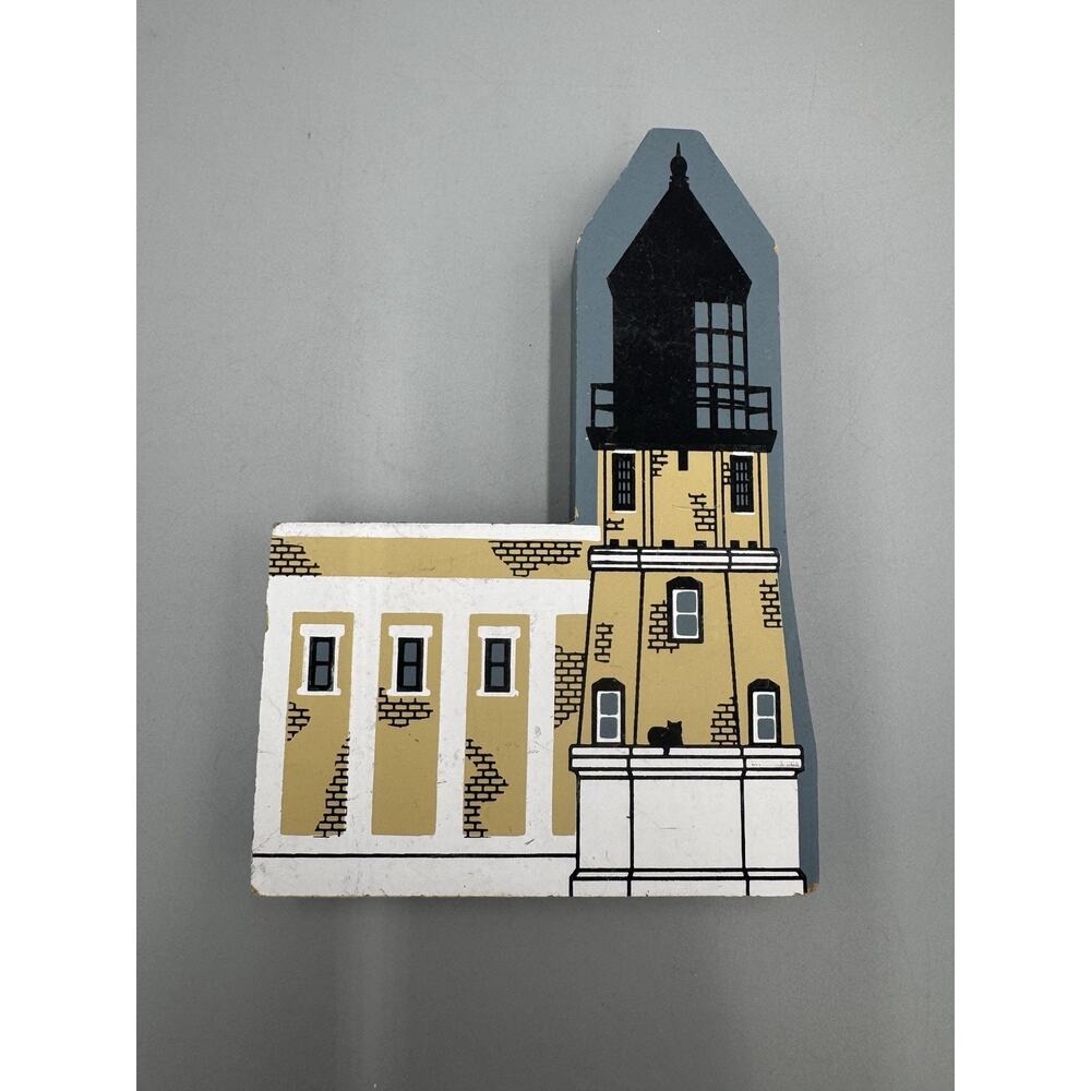 Vintage‎ 1990 Cats Meow Split Rock Lighthouse Series Wooden Decor READ DETAILS